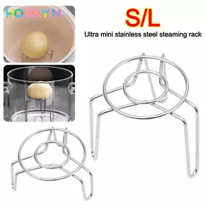 Giá hấp HOBBYIN, Giá hấp Mini đa chức năng bằng thép không gỉ, Nồi chiều cao và chiều cao bền bỉ Nấu ăn Giá hấp 2 kích thước Nồi sức khỏe