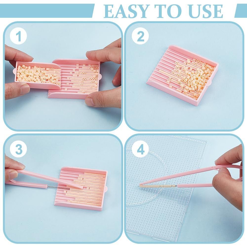 KANGN 3 / 4 / 5 Cái / bộ Nhíp kim đơn hạt cầu chì, Bộ dụng cụ đính cườm hiệu quả thủ công DIY, Hạt nhựa cầm tay Bộ dụng cụ đính hạt cầu chì 2.6mm