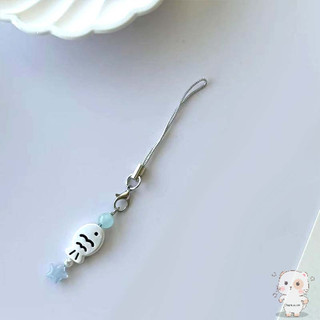 【Chamvn】Móc khóa điện thoại hình trái tim hình sao biển mặt dây chuyền túi xách Little Fresh Girl. hạt cườm