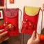 Phong bì màu đỏ bằng vải GOJO, Túi đựng tiền may mắn truyền thống phong cách Trung Quốc, Sáng tạo 2026 Năm con ngựa Lời chúc hay nhất Phim hoạt hình Túi đỏ Quà tặng năm mới