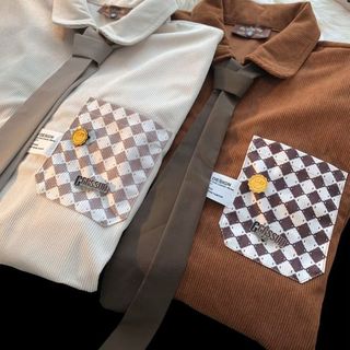 Áo sơ mi nam vải nhung cổ điển Nhật Bản, phong cách unisex chất lượng cao