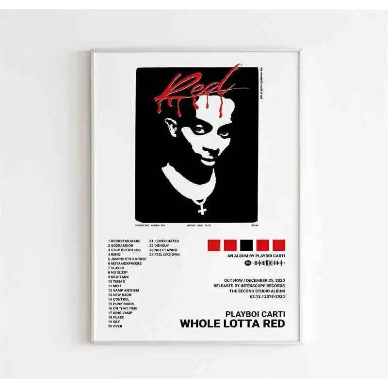 Tranh Canvas Treo Tường Nhạc Pop Hip Hop 21 Savage Playboi Carti Poster Thẩm Mỹ Phòng Decor