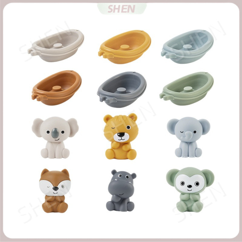 Miễn Phí Vận Chuyển Trẻ Em Phòng Tắm Có Thể Xếp Chồng Nổi Thuyền Đồ Chơi Cho Bé Tắm Nước Đồ Chơi Xếp Chồng Thuyền Động Vật Tay Con Rối Đồ Chơi