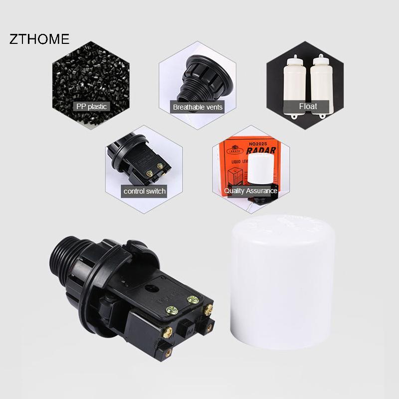 ZTHOME Công tắc phao tự động điều khiển mực nước cấp chất lỏng cho máy bơm, dùng cho tháp nước, bình nước HOT
