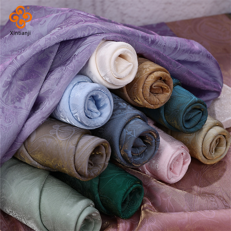 Mới! Đầm cổ Hanfu DIY từ lụa thổ cẩm Jacquard, phù hợp may sườn xám