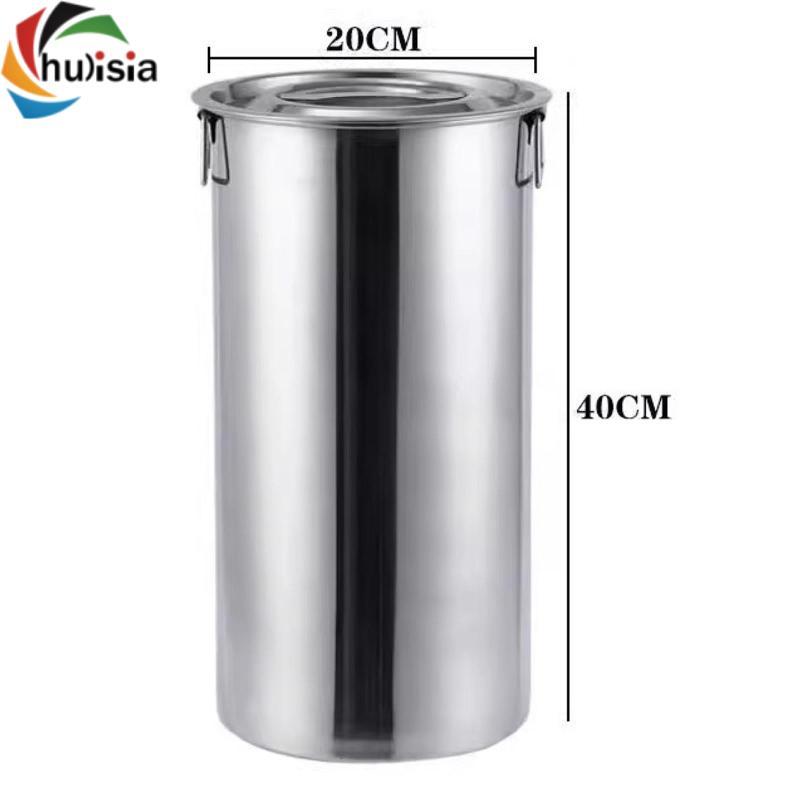 Xô inox có nắp và tay cầm đôi, vòi sữa, bình đựng đồ uống, thùng đựng đồ uống. Đa năng, chắc chắn, dễ làm sạch, lý tưởng cho thịt nướng