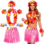 SY3 Hawaii Carnival Đảng Váy Cỏ Bộ Hula Dance Trang Phục Người Lớn Trẻ Em Mẫu Giáo Trình Diễn Sân Khấu YS3