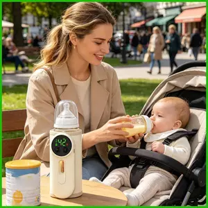 Máy sưởi chai có thể sạc lại Máy sưởi sữa mẹ không dây Máy sưởi sữa mẹ không dây cho chăm sóc ban ngày saixit2vn