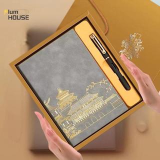PlumHOUSE Bộ Hộp Quà Tặng Sổ Tay Thủy Triều A5 Giá Trị Cao 2026 Gửi Học Sinh Quà Lưu Niệm Phong Cách Quốc Gia Da Mềm VN
