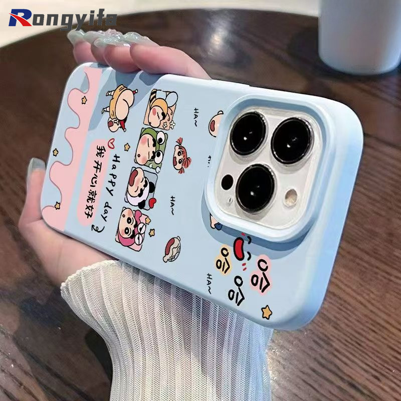 Ốp Điện Thoại Hoạt Hình Shin-chan Cho Xiaomi Civi 4 Pro 3 Poco X8 Pro Max M8 F8 X7 F7 X6 Pro Ultra 5G Vỏ Màu Kẹo Dễ Thương Ngộ nghĩnh Matte Chống Sốc Ốp Lưng Mềm