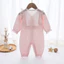 Bộ áo liền quần cho bé phong cách mỏng Áo liền quần Cotton thoải mái Bộ áo liền quần dài tay nơ quần áo