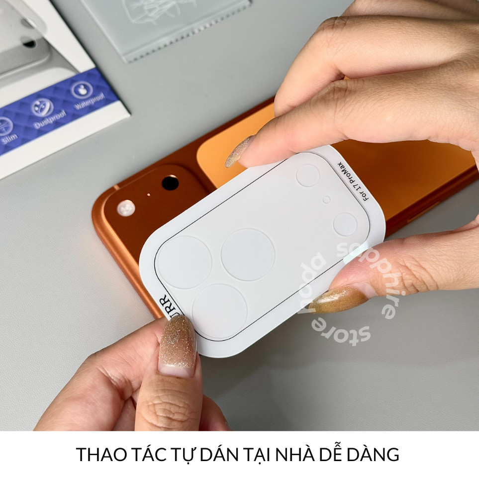 [Chính Hãng] Dán Camera PET Nhám Mờ URR Chống Trầy, Kháng Nước, Cực Mỏng Cho iPhone 17 Pro Max Series