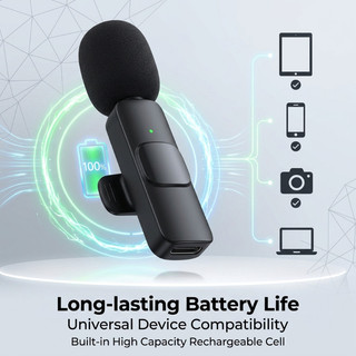 Micro Lavalier không dây Type-C k8 / 9 Mic ve áo Mini di động cho điện thoại thông minh Vlogging Phỏng vấn Ghi âm trực tiếp