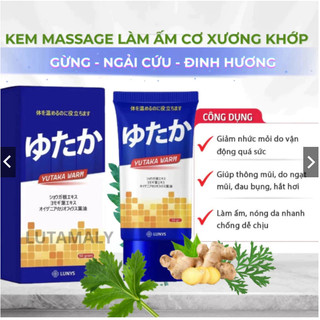 Kem Làm Ấm Cơ Thể YuTaKa, Cải Thiện Nhức Mỏi Cơ Thể & Xương KhớpL- Chiết Xuất Gừng, Ngãi Cứu, Dầu Đinh HươLàm- 50g