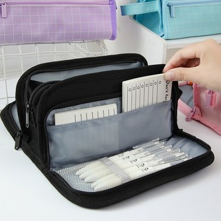 Túi đựng bút chì dung tích lớn Hộp bút thẩm mỹ Hộp đựng bút chì 5 lớp dành cho đồ dùng học tập Học sinh Trở lại trường Văn phòng phẩm