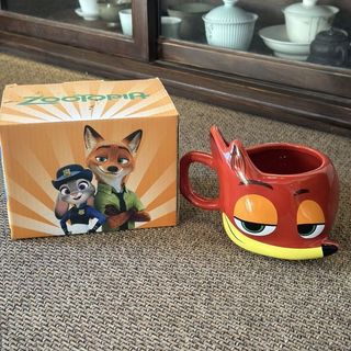 Nick Fox Hình Ba Chiều Cốc Gốm Hoạt Hình Ngoại Vi Sáng Tạo Cá Tính Vẽ Tay Cốc Cà Phê