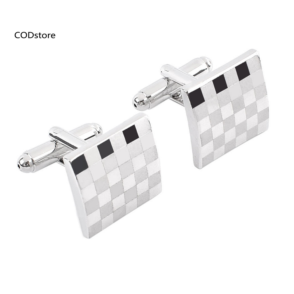 KDCOD * Phụ kiện áo sơ mi nam khuy măng sét Bộ khuy măng sét nam – Bề mặt mịn được đánh bóng bằng kim cương giả dát hình chữ nhật hình tròn xoắn hình dạng phù hợp với áo sơ mi nam