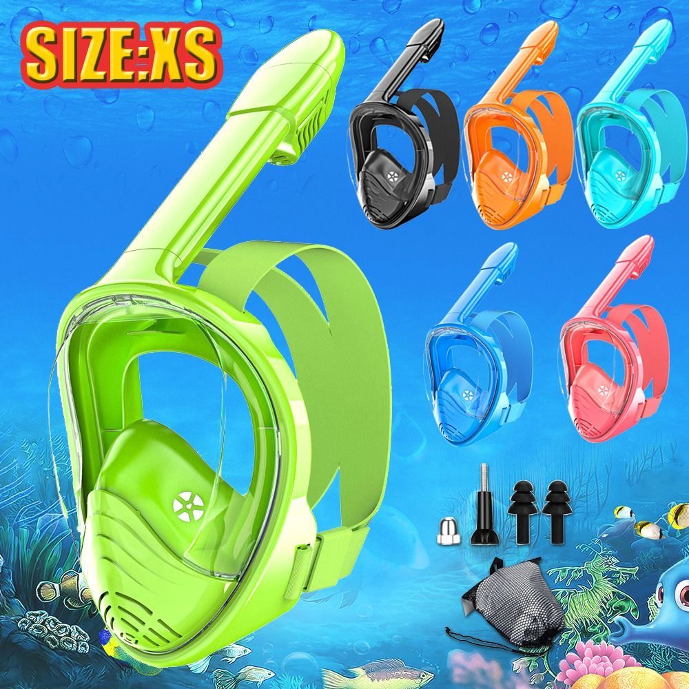 Lặn FEDAOG, Ống thở toàn mặt bằng silicon mềm cho trẻ em, Chống rò rỉ an toàn Dễ mặc Chống sương mù Trẻ em Lặn biển