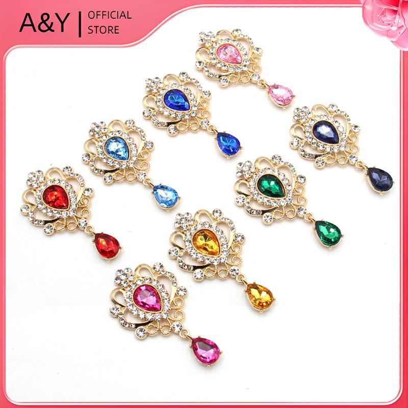 A & Y 32 * 60MM cho kim cương giả Nút tóc Manualidades Phụ kiện Diy Flat ba Trâm cài Phụ kiện trang sức.