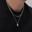 Unisex Gold Layered Star Tag Choker - Thiết kế dây chuyền đôi - Có thể điều chỉnh 51-60cm - Trang sức thời trang Hip-Hop dạo phố