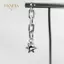 PNPIA- Gothic Spike Ball Hoop Dangle Chain Bông tai Punk Tuyên bố Charm Thả Bông tai