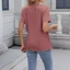 PCF * Áo sơ mi ngắn tay cổ chữ V có gân đan ruched bất đối xứng được trang bị thanh lịch