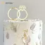 JCSYFAC Nhẫn Kim Cương Acrylic Trang Trí Bánh Cưới Nướng Tiệc Quà Tặng Món Tráng Miệng Phụ Kiện Mới