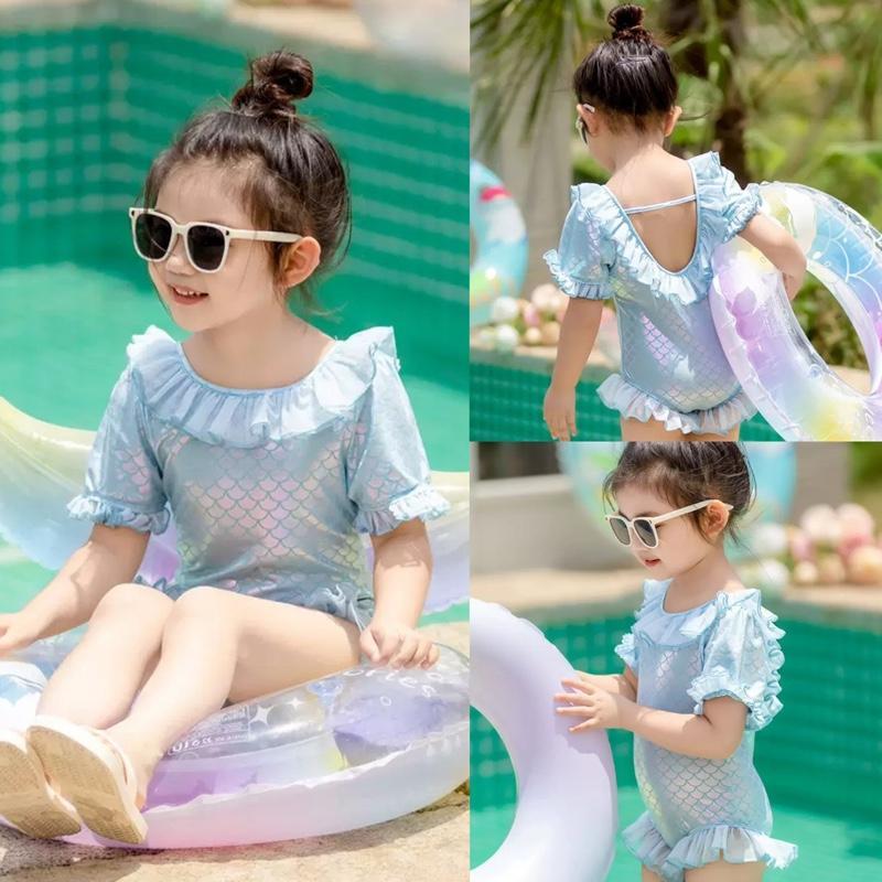 [Tặng Nón-Hàng QC] Bộ đồ bơi bé gái Tiên Cá liền thân tặng KÈM MŨ , bộ đồ bơi một mảnh phong cách dễ thương cho bé