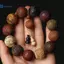 Kudosation Classic 20mm Handmade Gỗ Khắc Đính Hạt Vòng Tay Có Mặt Dây Chuyền Cho Nam Nữ Món Quà Trang Sức Đẹp