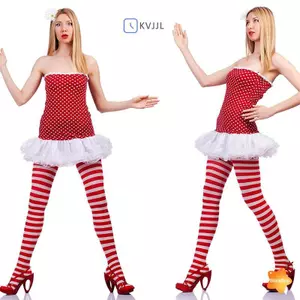 Quần Sọc Giáng Sinh Nữ Chiều Dài Toàn Bộ Quần Đùi Cao Cấp Cho Tiệc Giáng Sinh Trang Điểm Trang Trí Trang Phục Hóa Trang Mới