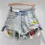 Summer Hot Girl High Street Hot Girl Raw Edge Slimer Look All-Match Quần short Denim rách độc đáo dành cho nữ
