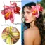 PYCOU Kẹp Tóc Hoa Hawaii, Hoa Nhân Tạo Ngọc Trai Trang Trí Hoa Nhân Tạo Kẹp Tóc, Thanh Lịch Boho Hoa Lan Kẹp Tóc Nữ Trang Trí Tóc