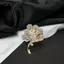 AqToCna Sáng Bóng Hoa Thổ Cẩm Cho Nữ Cây Kim Cương Giả Pin Thời Trang Sang Trọng Áo Trang Sức Cho Những dịp Đặc Biệt AqToCna