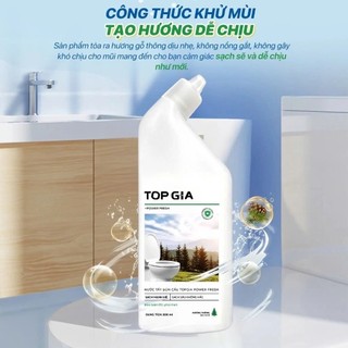 [Combo 4 Chai] Nước Tẩy Bồn Cầu TopGia siêu mạnh, kháng khuẩn 99%, khử mùi hương thông, giữ sạch lâu
