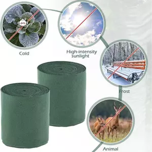 Mayst Tấm bảo vệ cây quấn để bảo vệ đông lạnh mùa đông- Vỏ bảo vệ thân cây thoáng khí tránh xa động vật hươu, cho cây bụi Cây non {VN}