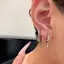 HFSHY Nữ Hình Học Tai Bule Bông Tai Zircon Vòng Tuyên Bố Trang Sức Phong Cách Tối Giản Cho Văn Phòng Nhìn VN