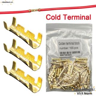 [Vận chuyển nhanh] IDEANEST 50 / 100 / 200 chiếc Thiết bị đầu cuối lạnh 0,3-1,5mm2 Răng Fascia Thiết bị đầu cuối Dây chèn lạnh