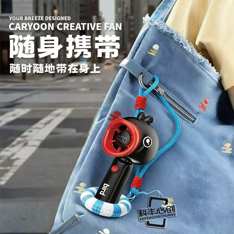 Giao hàng trong ngày [Giao hàng trong ngày] Quạt nhỏ mùa hè chim cánh cụt Quạt pingu sáng tạo dành cho sinh viên Quạt di động Quà tặng mùa hè * * --