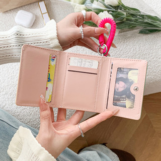 Hoạt Hình Dễ Thương In Hình Ví Nữ Dễ Thương Trifold Khóa Đa Năng Nhiều Thẻ Ví Đựng Tiền Mặt