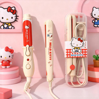 Hello Kitty Mini Thẳng Uốn Sắt Ký Túc Xá Công Suất Thấp Nổ Nẹp Uốn Thẳng Thiết Bị Tạo Kiểu Nhanh Sử Dụng Kép XMJT