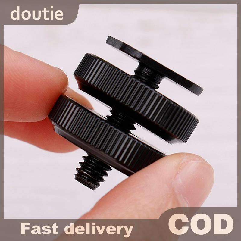 Doutie 1 / 4 Hot Shoe Mount Giá Đỡ Điện Thoại Dual Nut Giày Lạnh Adapter Giá Đỡ Phụ Kiện VN