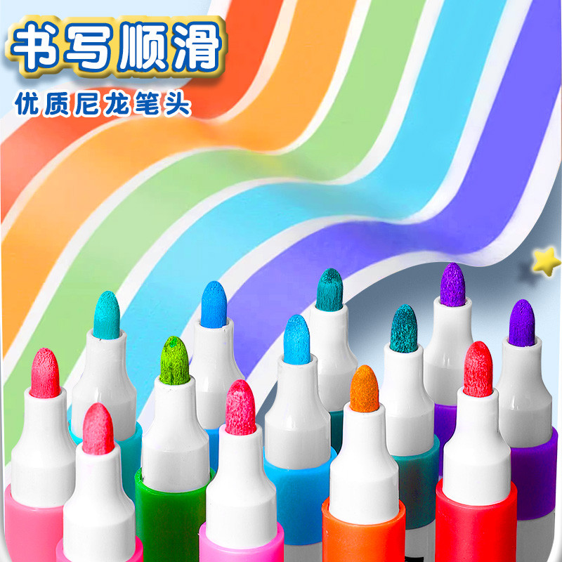 Acrylic Marker Học Sinh Tiểu Học 36 Nghệ Thuật Chuyên Dụng Opaque Có Thể Xếp Chồng Màu Trẻ Em Chống Thấm Nước Có Thể Giặt Được Bút Màu Nước802025.12.9