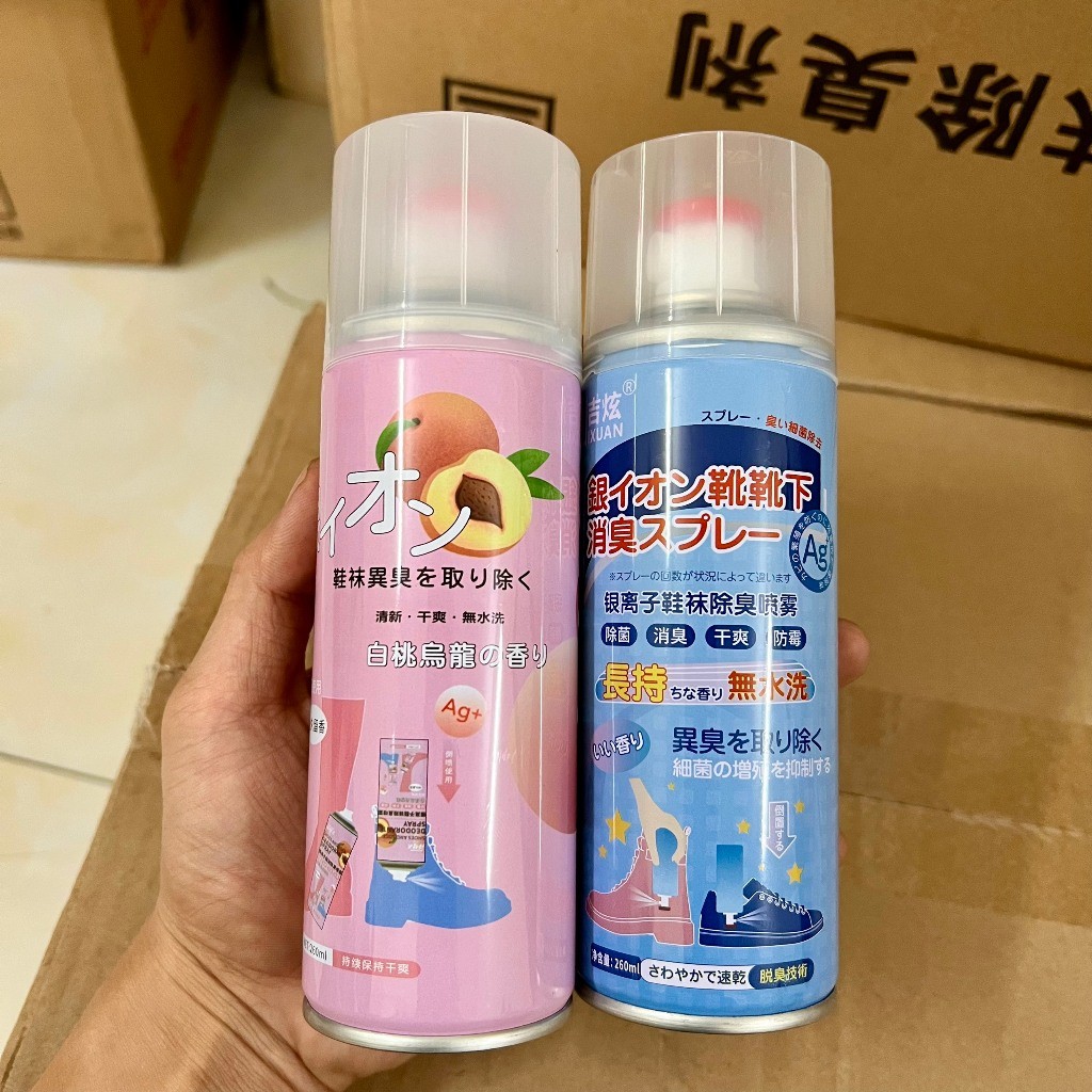 [COMBO] 5 Chai Xịt Khử Mùi Giày Nano Bạc Diệt Khuẩn Ngăn Ngừa Hôi Chân Lưu Hương 24h
