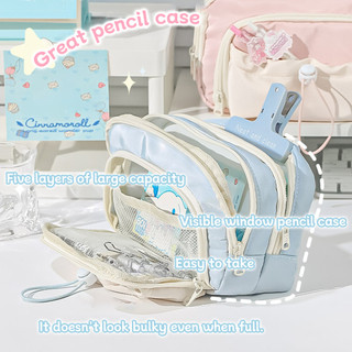 Kawaii Hộp Đựng Bút Chì Dung Tích Lớn Dễ Thương Hộp Đựng Bút Chì Ins Phong Cách Văn Phòng Phẩm Túi Bảo Quản Trường Văn Phòng Phẩm Vật Dụng