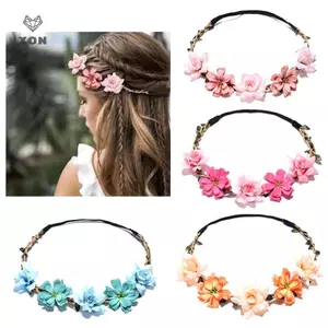 Hoa Ngọt Ngào Thời Trang Cho Nữ Bé Gái Phong Cách Bohemian Vương Miện Hoa Băng Đô Quấn Tóc Dự Tiệc Cosplay Phụ Kiện Tóc [Mina]
