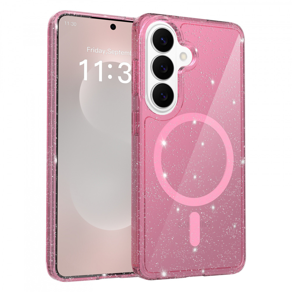 Ốp Điện Thoại Từ Tính Lấp Lánh Bán Trong Suốt Cho Samsung Galaxy S26 S25 FE Ultra Plus Chống Trầy Xước Chống Rơi Chống Vàng Thời Trang Đơn Giản