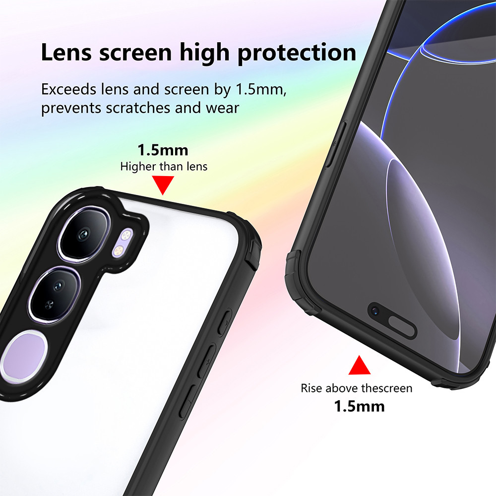 Ốp lưng Vivo Y21D Vỏ bảo vệ bốn góc Vỏ trong suốt cho ốp điện thoại Vivo Y21D