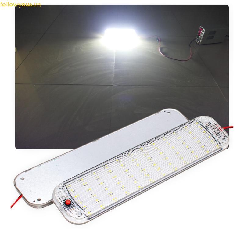 Fol 72LED 12V-80V LED Xe Nội Thất Mái Vòm Trần Đèn Đọc Sách Nội Thất Ô Tô Đèn Mái Nhà Có Bật Công Tắc