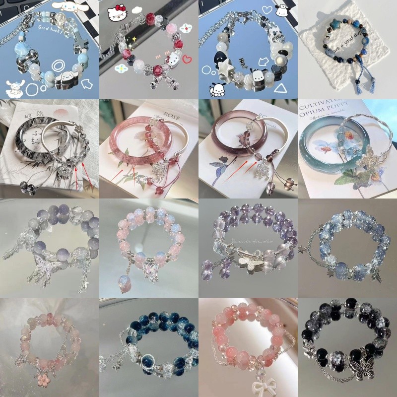 Nhiều kiểu dáng khác nhau của Vòng tay pha lê đính cườm thời trang, Vòng tay tinh tế và đa năng, Thích hợp để tặng bạn bè