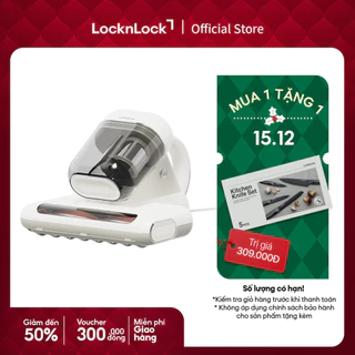 Máy hút bụi giường nệm LocknLock Mattress vacuum cleaner ENV818IVY khử trùng bằng tia UV - Màu ngà